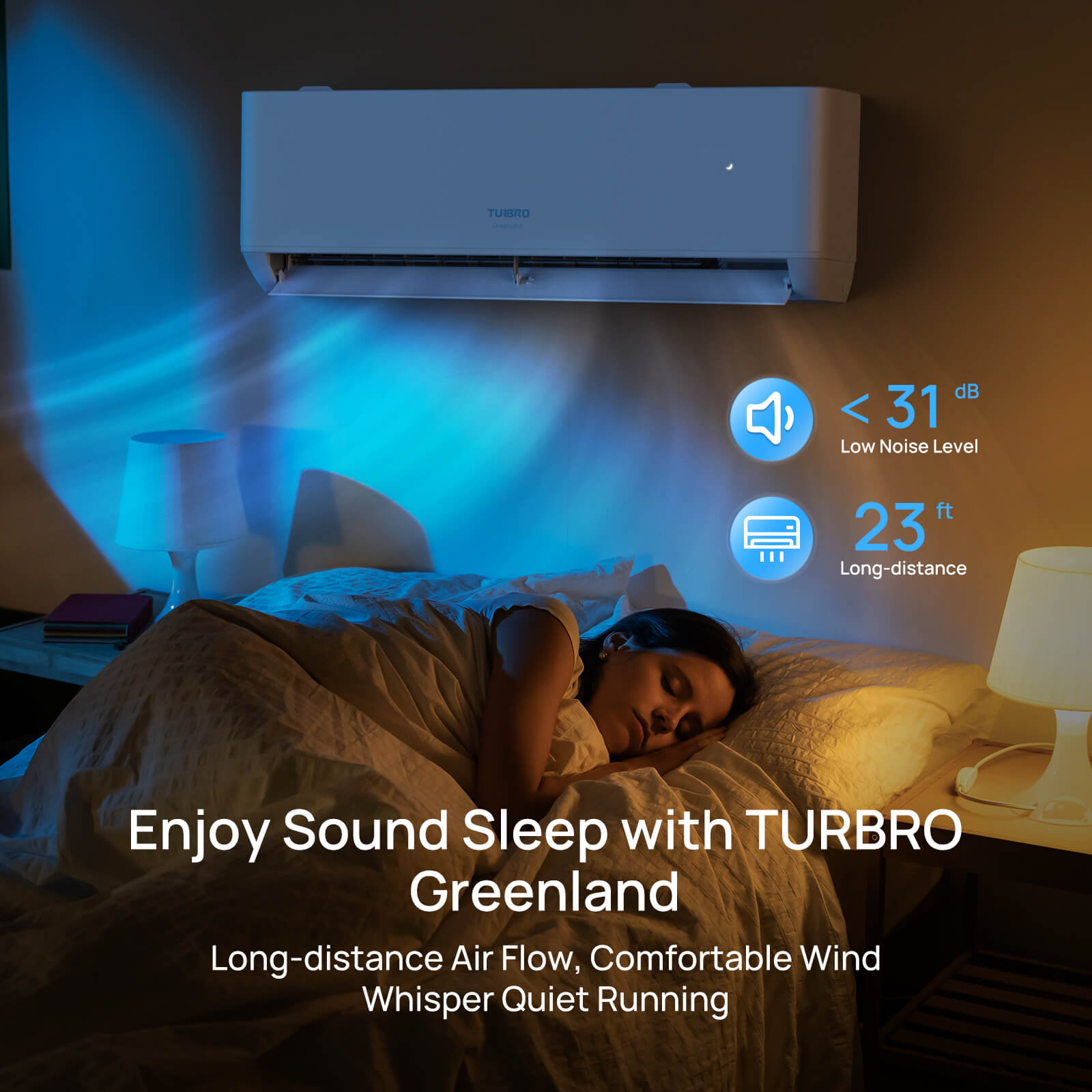 Greenland 18,000 BTU Single Zone WiFi Mini Split AC (R454B)