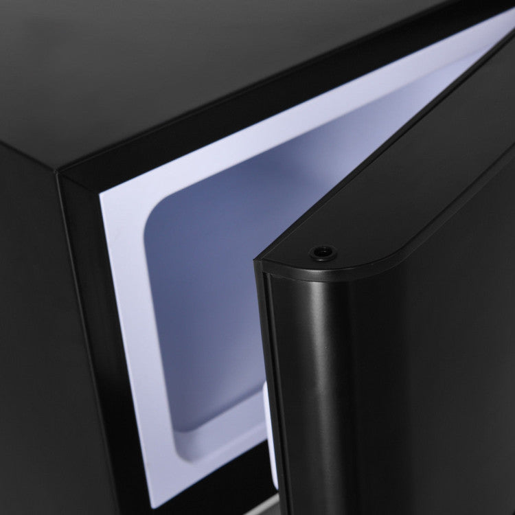 3.2 cu. ft Mini Fridge Black, with Freezer & Reversible Door